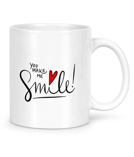 Idream Quote Printed Ceramic Coffee Mug 1 Pcs 330 mL - White