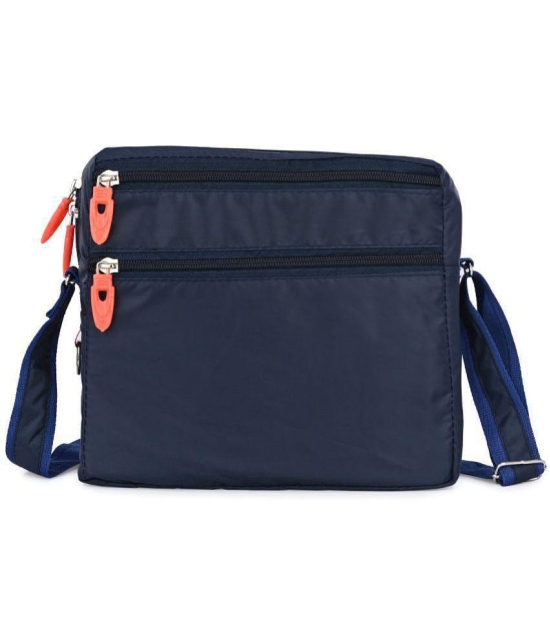 ShoeRise - Blue Solid Messenger Bag - Blue