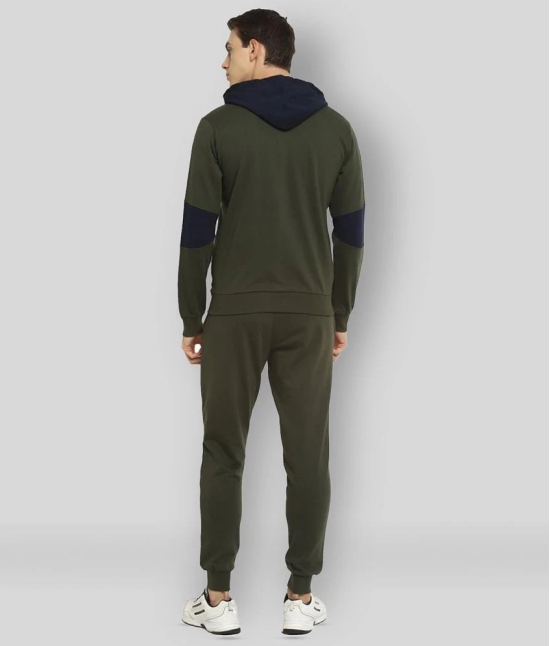 OFF LIMITS - Olive Cotton Blend Regular Fit Solid Mens Sports Tracksuit ( Pack of 1 ) - XXL