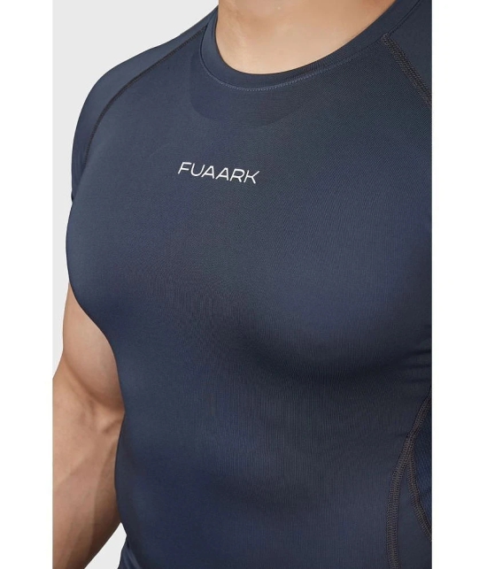 Fuaark Grey Polyester Slim Fit Mens Sports T-Shirt ( Pack of 1 ) - None