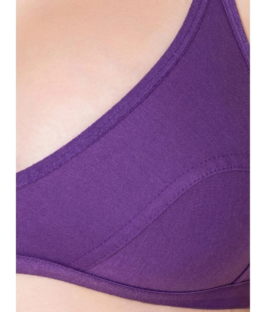 Bodycare Purple Cotton Blend Non Padded Womens Everyday Bra ( Pack of 1 ) - None