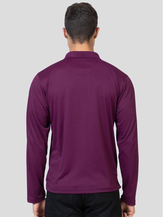 YHA - Purple Cotton Blend Regular Fit Men's Polo T Shirt ( Pack of 1 ) - None