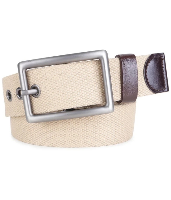 Zacharias - Beige Canvas Mens Casual Belt ( Pack of 1 ) - None