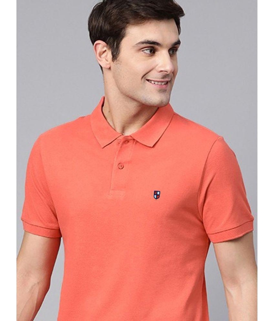 ADORATE Cotton Blend Regular Fit Solid Half Sleeves Mens Polo T Shirt - Rose Gold ( Pack of 1 ) - None