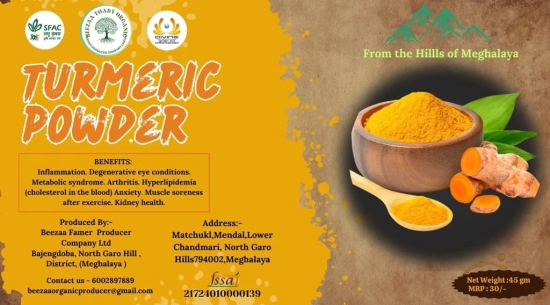 Turmeric powder (3+ Curcumin Percentage)