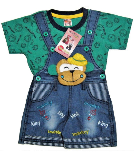 Wise Guys Dungaree Set For Baby Boys & Baby Girls - None