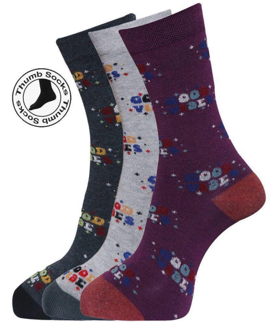 Dollar - Multicolor Cotton Womens Mid Length Socks ( Pack of 3 ) - None