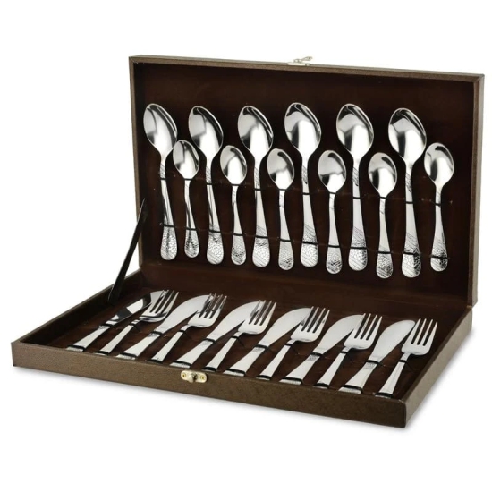 24 Pieces Premium Stainless Steel Cutlery Set, Home & Kitchen with Gift Box (6 Pieces Each Table Spoons, Table Forks, Tea Spoons & Butter...