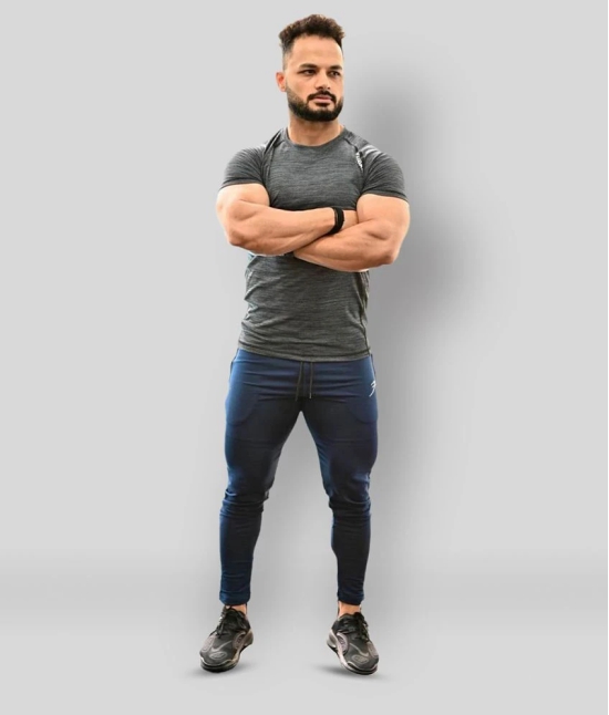 Fuaark - Dark Grey Polyester Regular Fit Mens Compression T-Shirt ( Pack of 1 ) - L