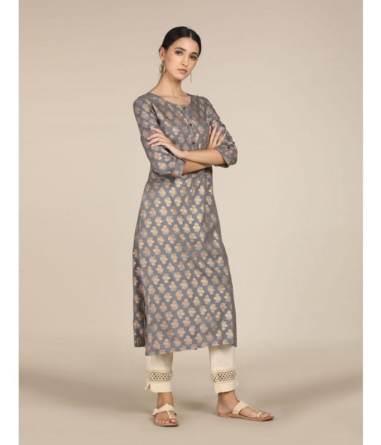 Karigari - Straight Rayon Grey Women's Kurti ( Pack of 1 ) - None