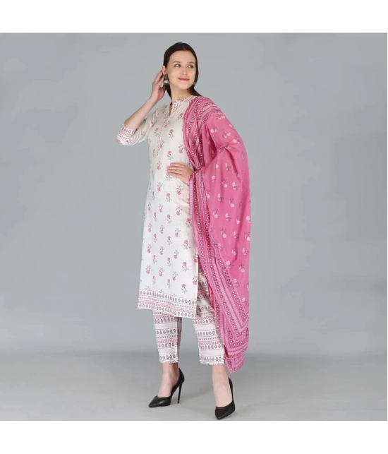 MAUKA - Pink Rayon Womens Straight Kurti ( Pack of 1 ) - None