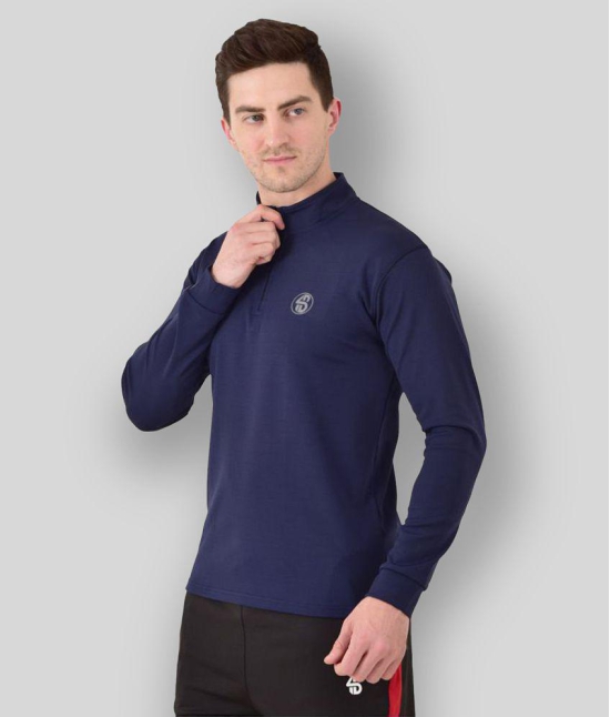 Forbro Navy Polyester Lycra T-Shirt Single Pack - L