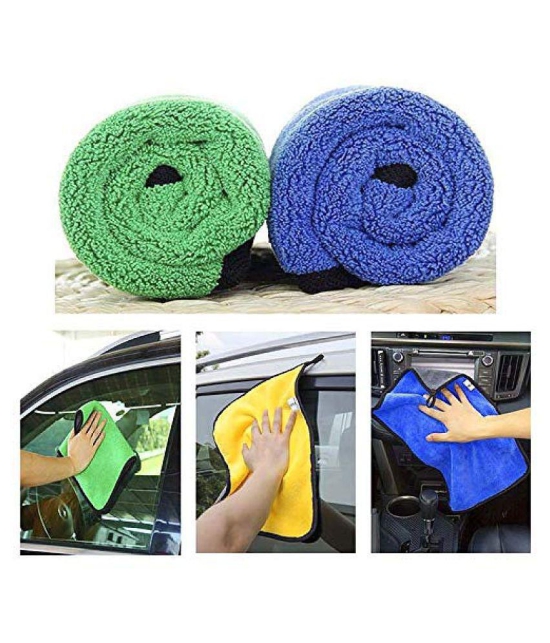 INGENS Microfiber Cloth for Car Cleaning and Detailing, Dual Sided, Extra Thick Plush Microfiber Towel Lint-Free(Pack of 4), Multicolor 650 GSM, 40cm x 40cmÂ â?¦