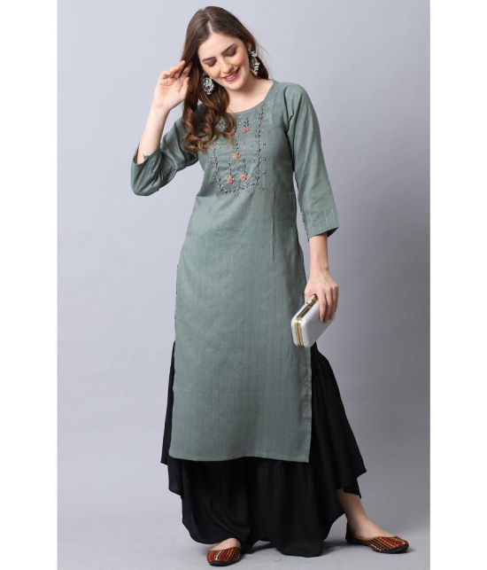 Rajnandini - Grey Rayon Women's A-line Kurti ( Pack of 1 ) - None