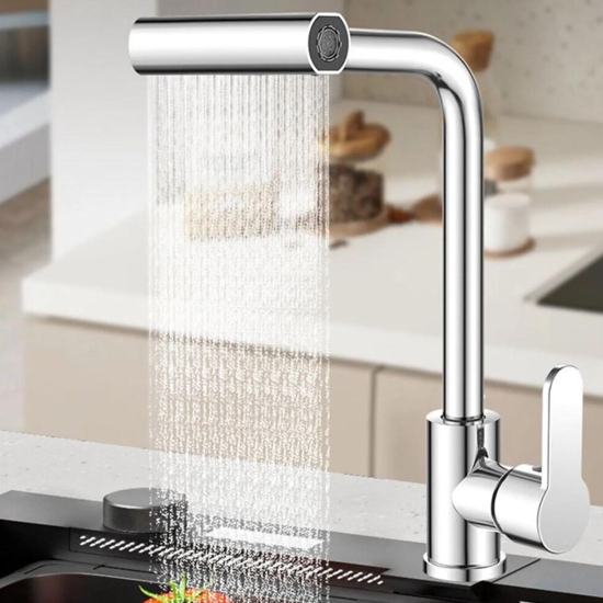 7575 Multifunction Shower Waterfall Kitchen Faucet, 360° Rotation Waterfall Kitchen Faucet, Touch Kitchen Faucet, Faucet Extender for Kitchen Sink, Swivel Waterfall Kitchen Faucet for Washing Ve