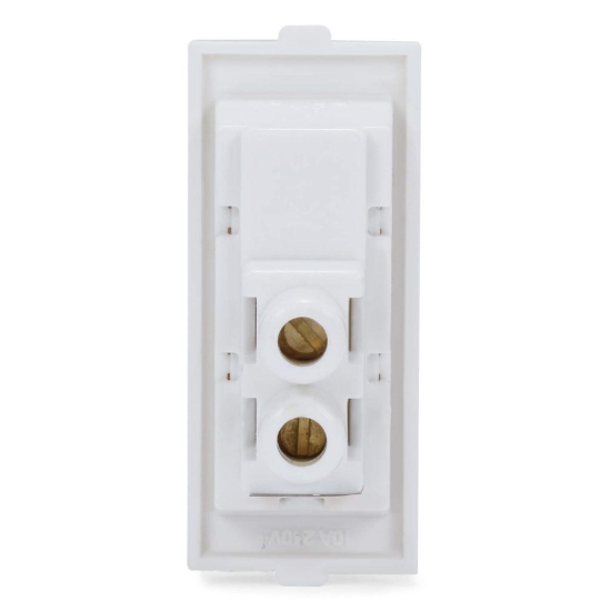 CONA 14011 Platinum Bell Push Modular Switch 10A White with Blue LED Indicator, Single |Door Bell|Electric Switches|ISI Marked Bell Switch for Home, Office, Shop,etc