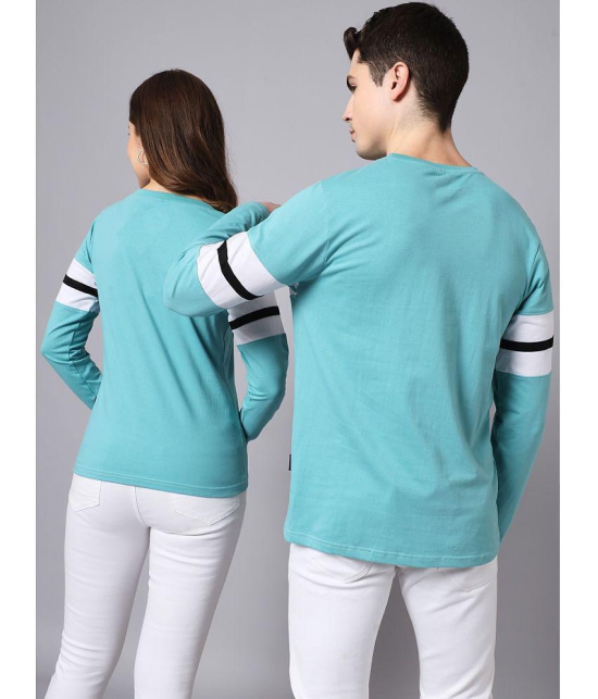 The Dry State - Blue Cotton Regular Fit Couple T-Shirt