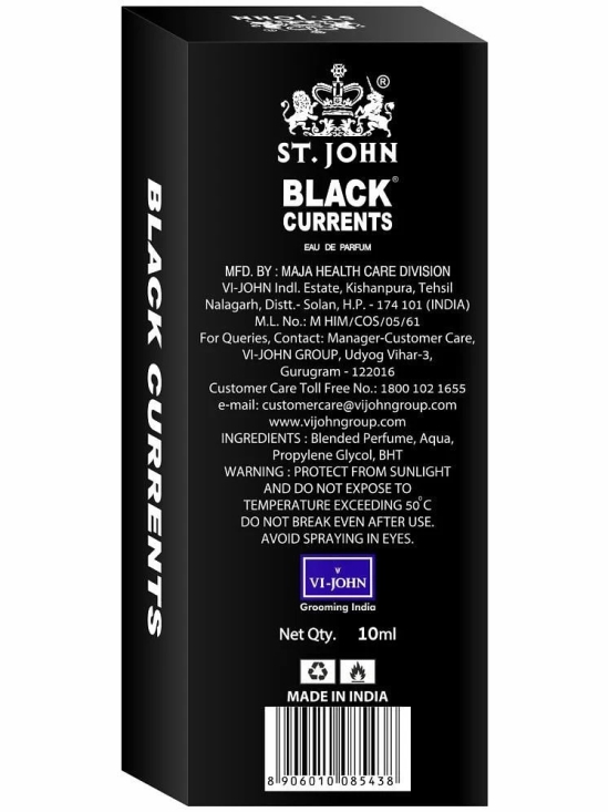 St. John Desire, Narcotic, Black current 10ml Pocket Perfume for Men 10 ml ( Pack of 3 )