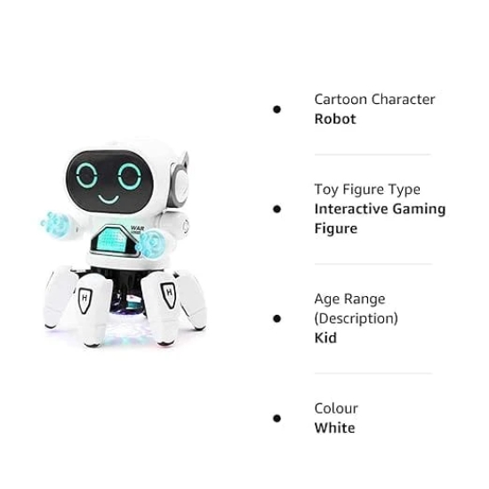 VGRASSP Bot Robot Pioneer Colorful Lights and Music All Direction Movement Dancing Robot Toys for Boys and Girls (Color as per stock availability)