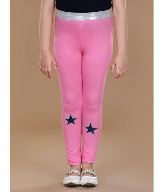 StyleStone - Pink Lycra Girls Leggings ( Pack of 2 ) - None