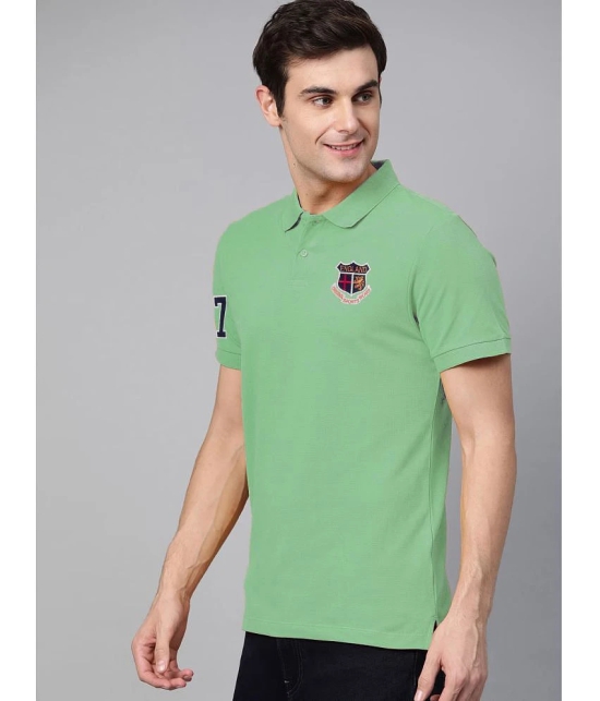 ADORATE - Green Cotton Blend Regular Fit Mens Polo T Shirt ( Pack of 1 ) - None