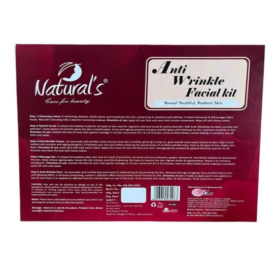 Naturals Care For Beauty - Anti-Wrinkle Facial Kit (325 gms)