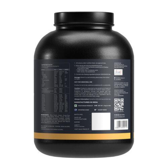 Nutrabay Gold Whey Protein Isolate Powder - 2kg, Cold Coffee | 26g Protein, 6.2g BCAA | Easy to Digest | NABL Lab Tested | Muscle Growth & Recovery | Rich in Glutamic Acid | For Men & Women