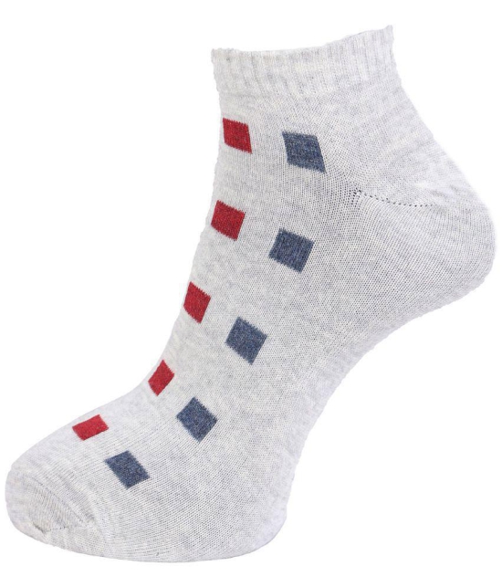 Dollar Socks - Cotton Mens Printed Multicolor Ankle Length Socks ( Pack of 5 ) - Multicolor