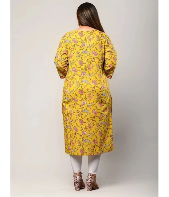 Swasti - Yellow Cotton Womens Straight Kurti ( Pack of 1 ) - None