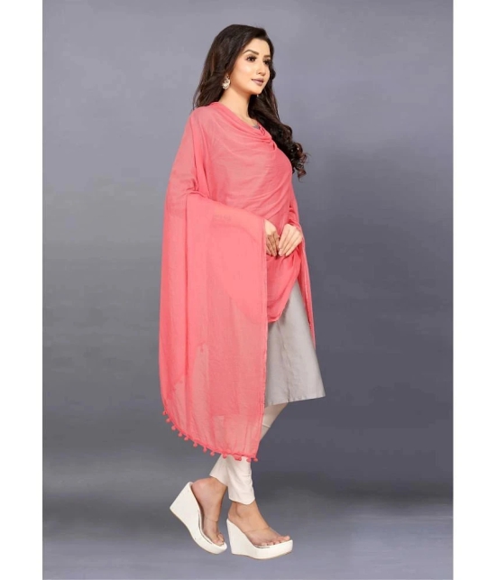 JULEE - Peach Chiffon Womens Dupatta - ( Pack of 1 ) - Peach