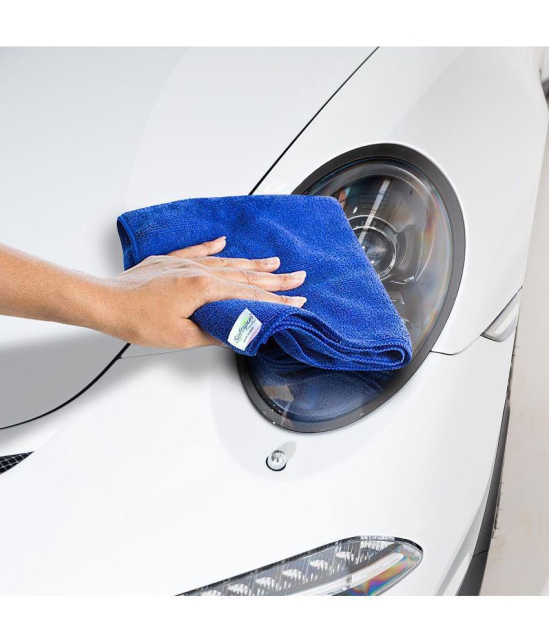 SOFTSPUN Microfiber Cloth 15pcs - Small - 20x30cms - 340 GSM BLUE. Thick Lint & Streak-Free Multipurpose Cloths - Automotive Microfibre Towels for Kitchen Cleaning Polishing Washing & Detail