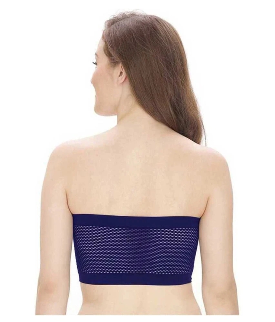 ComfyStyle Cotton Lycra Tube Bra - Blue Single - Free Size