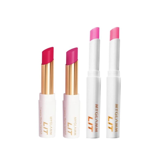 MyGlamm LIT Creamy Matte Lipstick and pH Lip Balm