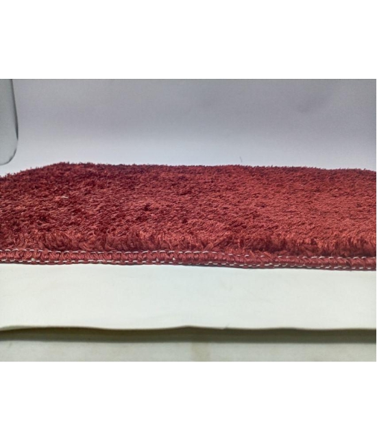 Abhikram Red Single Door Mat - ( 60 X 40 ) - Red