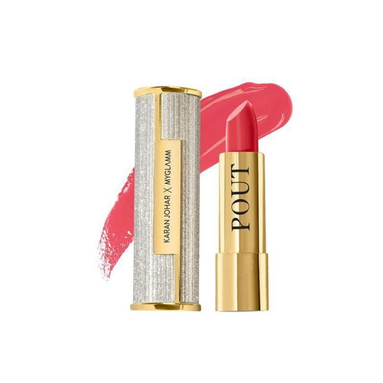 MyGlamm POUT by Karan Johar - True Pout (Earthy Pink Shade) | Buildable Tinted Plumping Bullet Lipstick With Glossy Finish (3.5g)