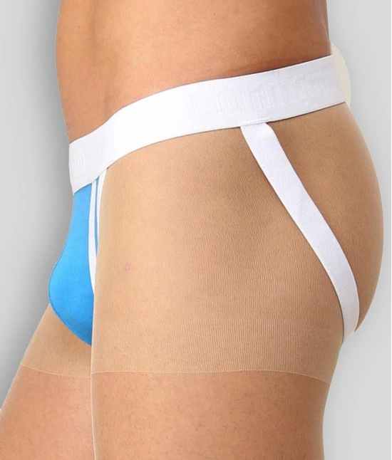 La Intimo - Light Blue Cotton Blend Mens G-String ( Pack of 1 ) - S