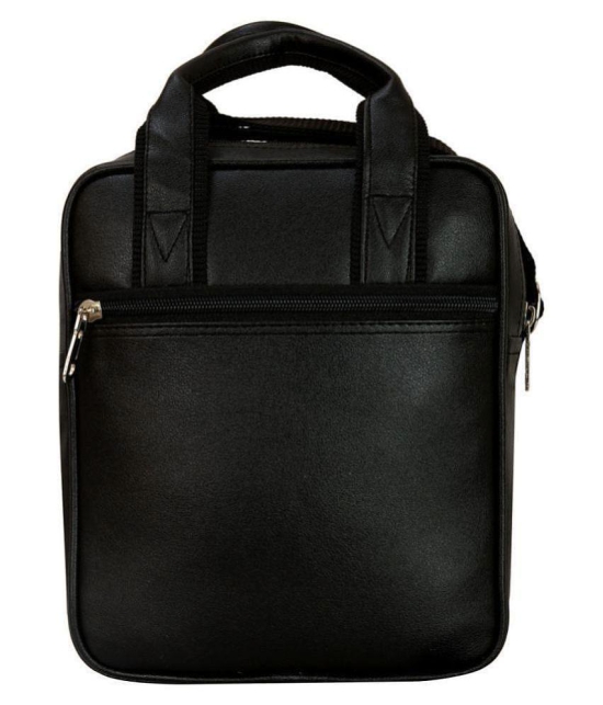 Leather World - Black Solid Messenger Bags - Black