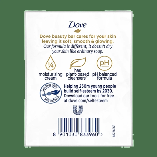 Dove Cream Beauty Bathing Bar, Has 1/4Th Moisturizing Cream, 125 G (Pack Of 3)