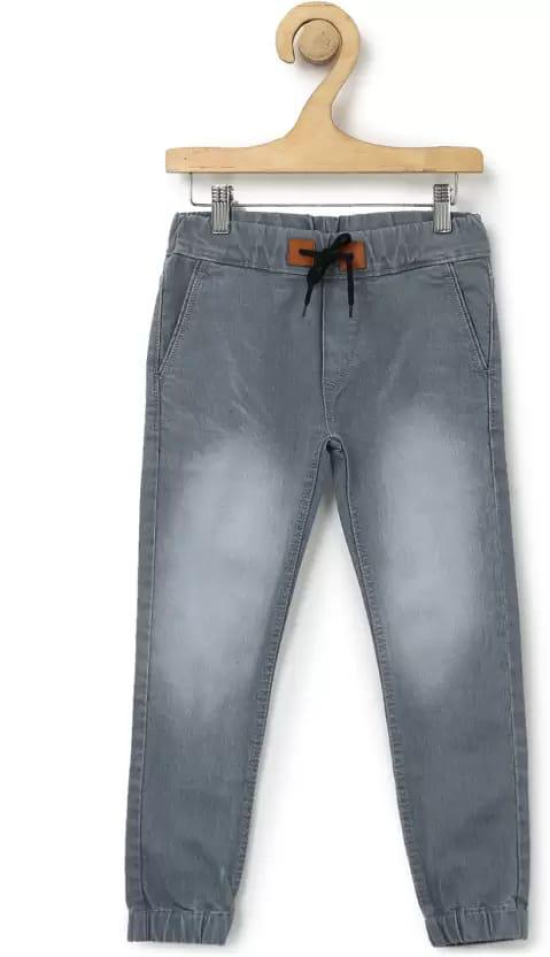 Boys Slim Mid Rise Grey Jeans