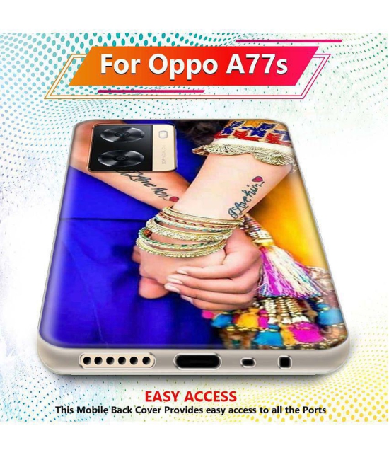 Fashionury Multicolor Printed Back Cover Silicon Compatible For Oppo A77S ( Pack of 1 )