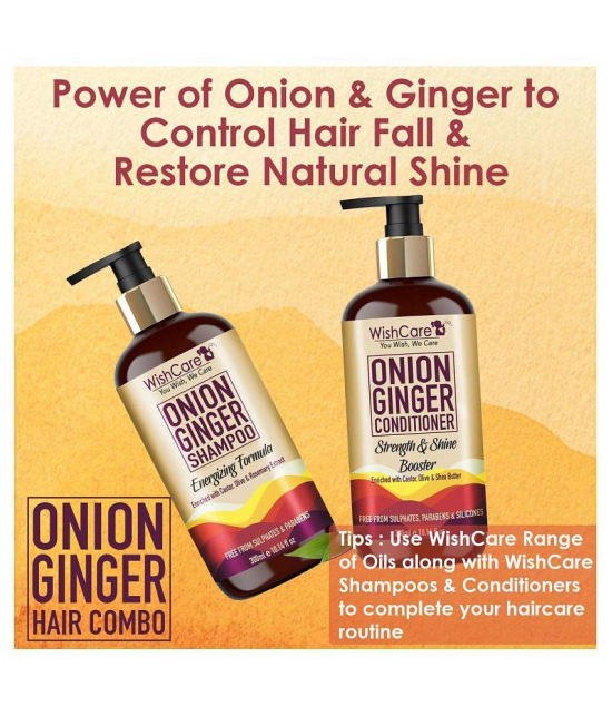 WishCare Onion Ginger Conditioner - Strength & Shine Booster Deep Conditioner 300 mL