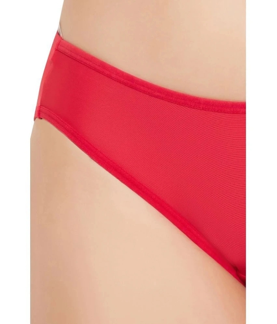 Clovia Pack of 1 Lace Solid Womens Bikini ( Red ) - None