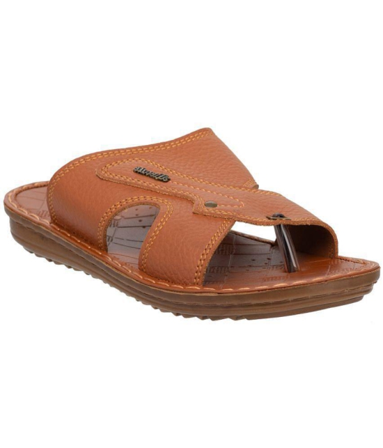 Aerowalk - Rust Men's Leather Slipper - None