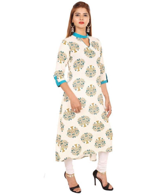 Rangun Multicolor Cotton Silk Straight Kurti - Single - S