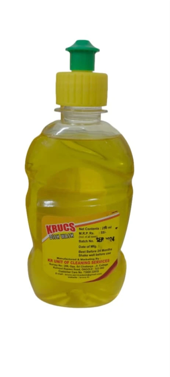 KRUCS Dishwash Liquid, Anti-Smell, With Pudina, 250ml