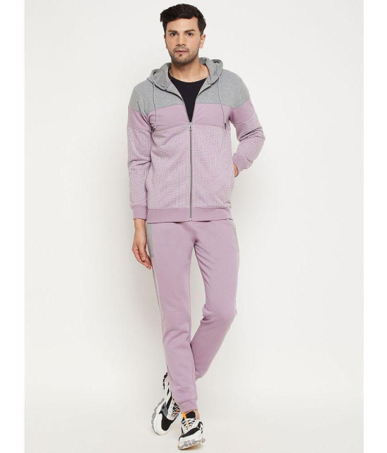 Wild West Lavender Fleece Regular Fit Colorblock Mens Sports Tracksuit ( Pack of 1 ) - None