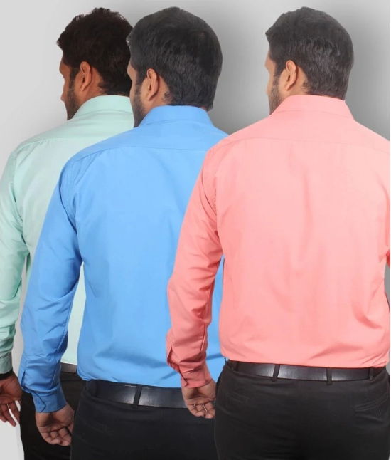 Maharaja - Multicolor Polyester Slim Fit Mens Formal Shirt (Pack of 3) - None