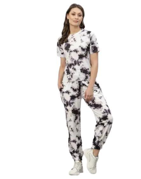 4JSTAR Pajama Set for Woman| Cotton Lycra Tie-Dye Night Suit Set| Lounge Wear| Full Pair Set for Women| Outfit for Girls| Tracking| Western Wear|| Outdoor Pajama Set|