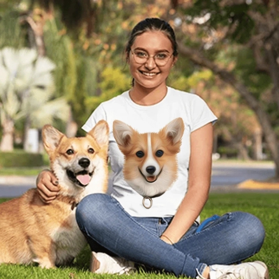 Personalized Unisex T-Shirt With Your Pet’s Photo and Name-Black / XL / 2 - 1299