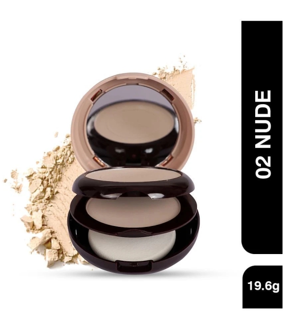 Seven Seas BB Miracle 2 in 1 Oil Control Compact Pawder | Compact Powder for Face makeup (Nude)